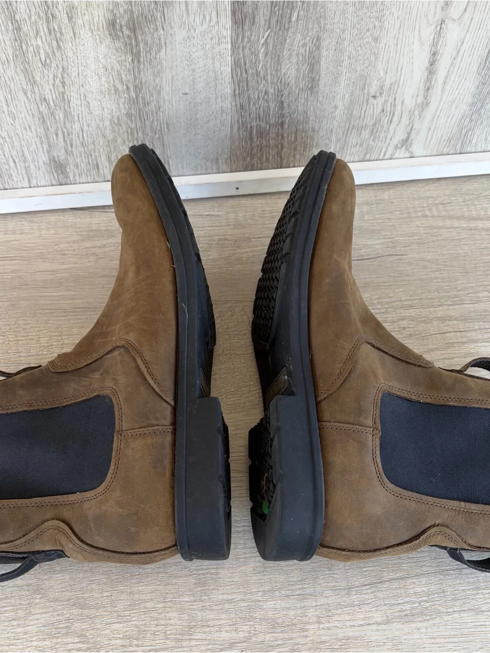 Timberland Stormbucks Chelsea Boots Mens 13 Brown Nubuck Leather Western EUC